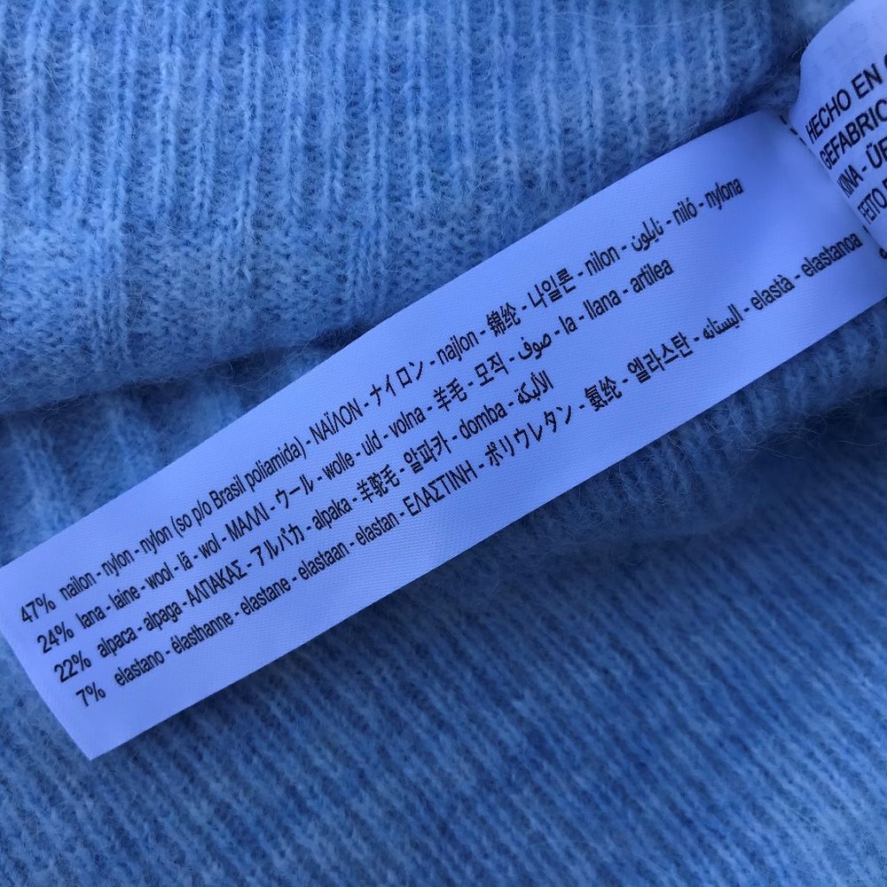 Zara Women Sweater Long Sleeve Turtle Neck Wool - Picture 7 of 8